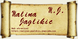 Malina Jaglikić vizit kartica